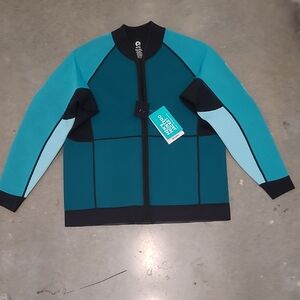 $125 NEW XL SEADOO GREEN BLACK ZIP WETSUIT SURF MONTEGO JACKET EXTRA LARGE NWT